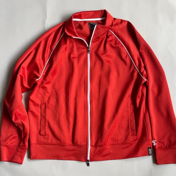 Todd Snyder Knit Track Jacket in Red - Size XL - Picture 1 of 7